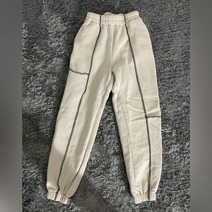 Princess Polly cream sweatpants